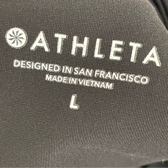 Athleta Interstellar Bike Tunic Women's Size Large. Black. Sleeveless. Mock Neck - Picture 14 of 16